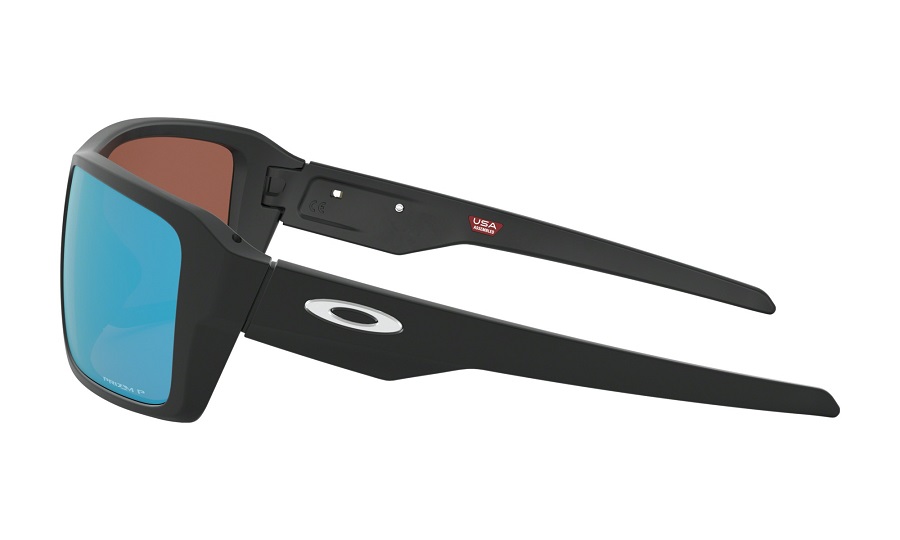 Oakley Double Edge Sunglasses Matte Black w/PRIZM Deep Water Polarized Lenses
