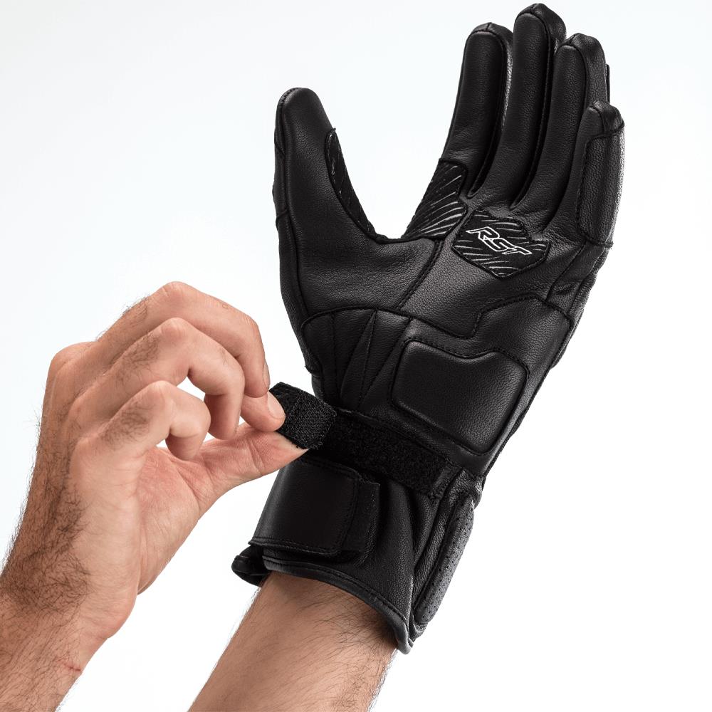 RST Turbine CE Leather Road Gloves Black