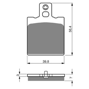 BRAKE PADS GOLDFREN SINTERED SPORTS GF038 - S3 ( PH08 ) - Image 1