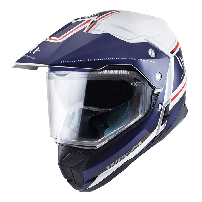 Adventure Helmet MT Synchrony DuoSport Vintage White/Blue/Red