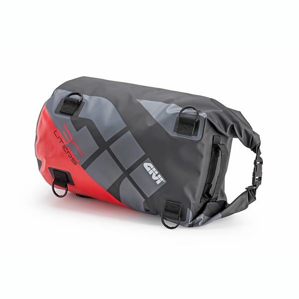 Givi Cylindrical Roll Bag Top Waterproof 30lt Grey/Red