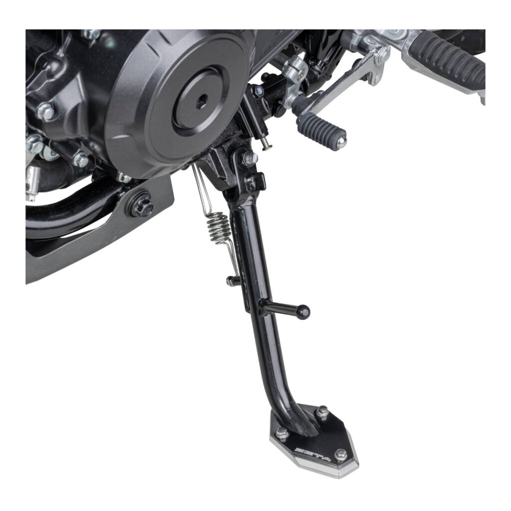 Zeta Side Stand Extender Black/Silver Suzuki V-Strom250 '17-, 1000 '14-