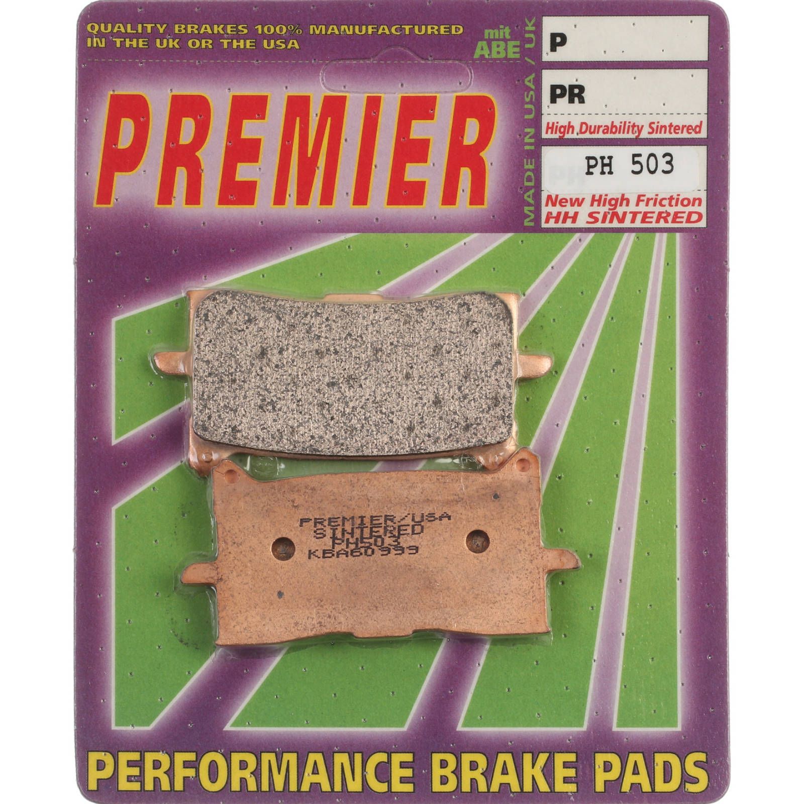PREMIER BRAKE PADS HI-PERF SINT PH503 - HON - Image 1