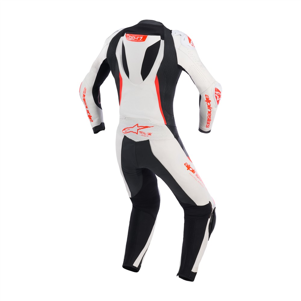 Alpinestats Stella GP-R7 1Pc Leather Suit White/Black/Red Fluoro
