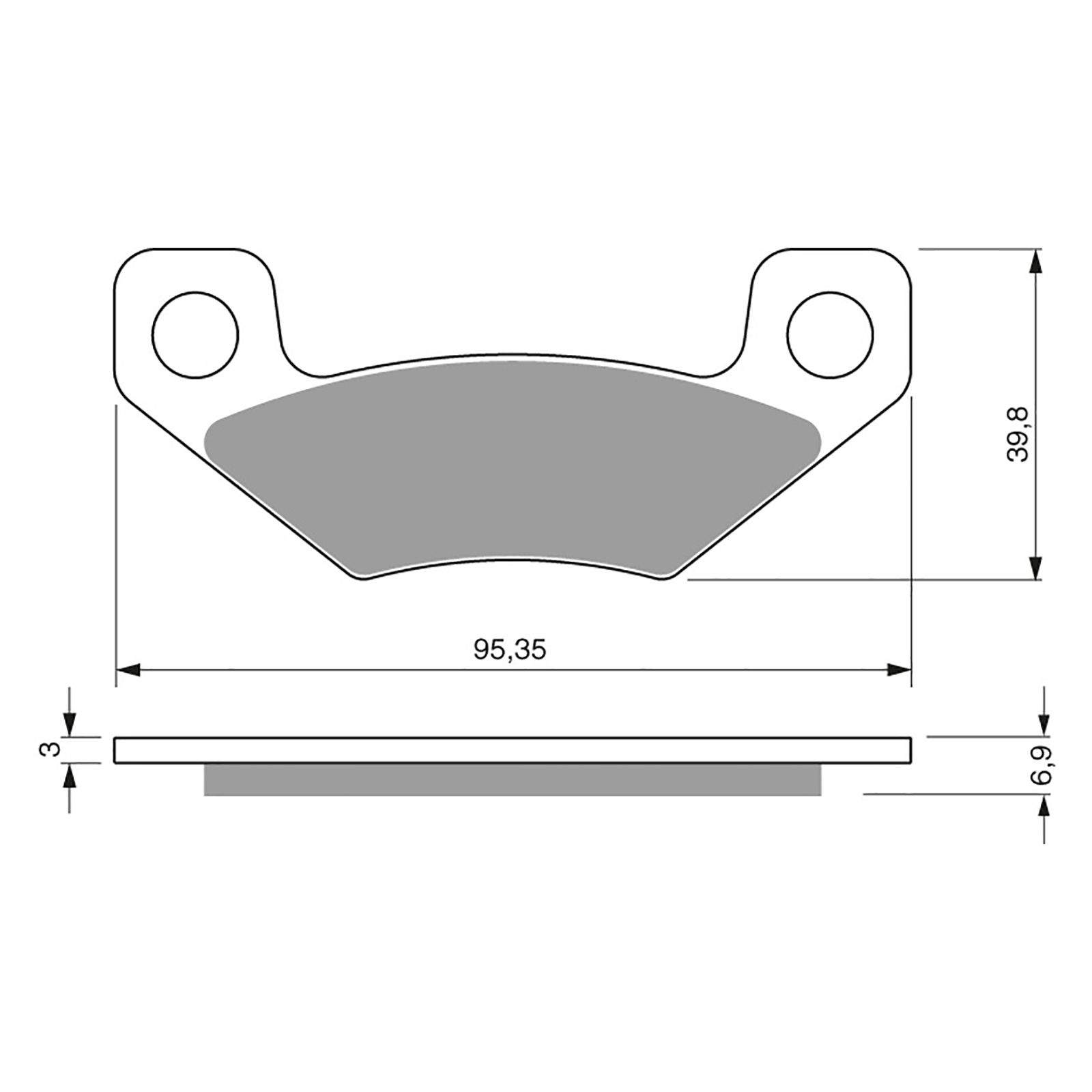 BRAKE PADS GOLDFREN OFFROAD RACING GF315 - K5 ( PR345 ) - Image 1