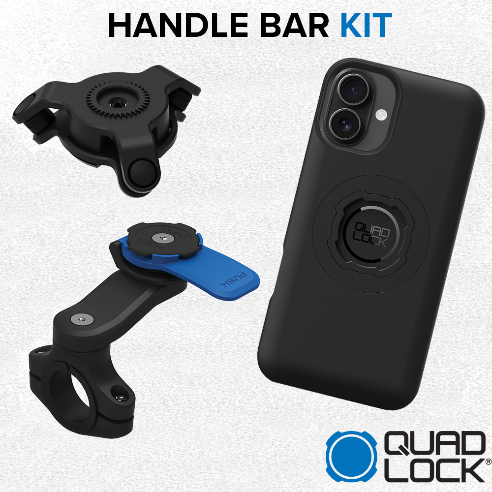 Quad Lock iPhone 16 Plus Handlebar Mount Kit