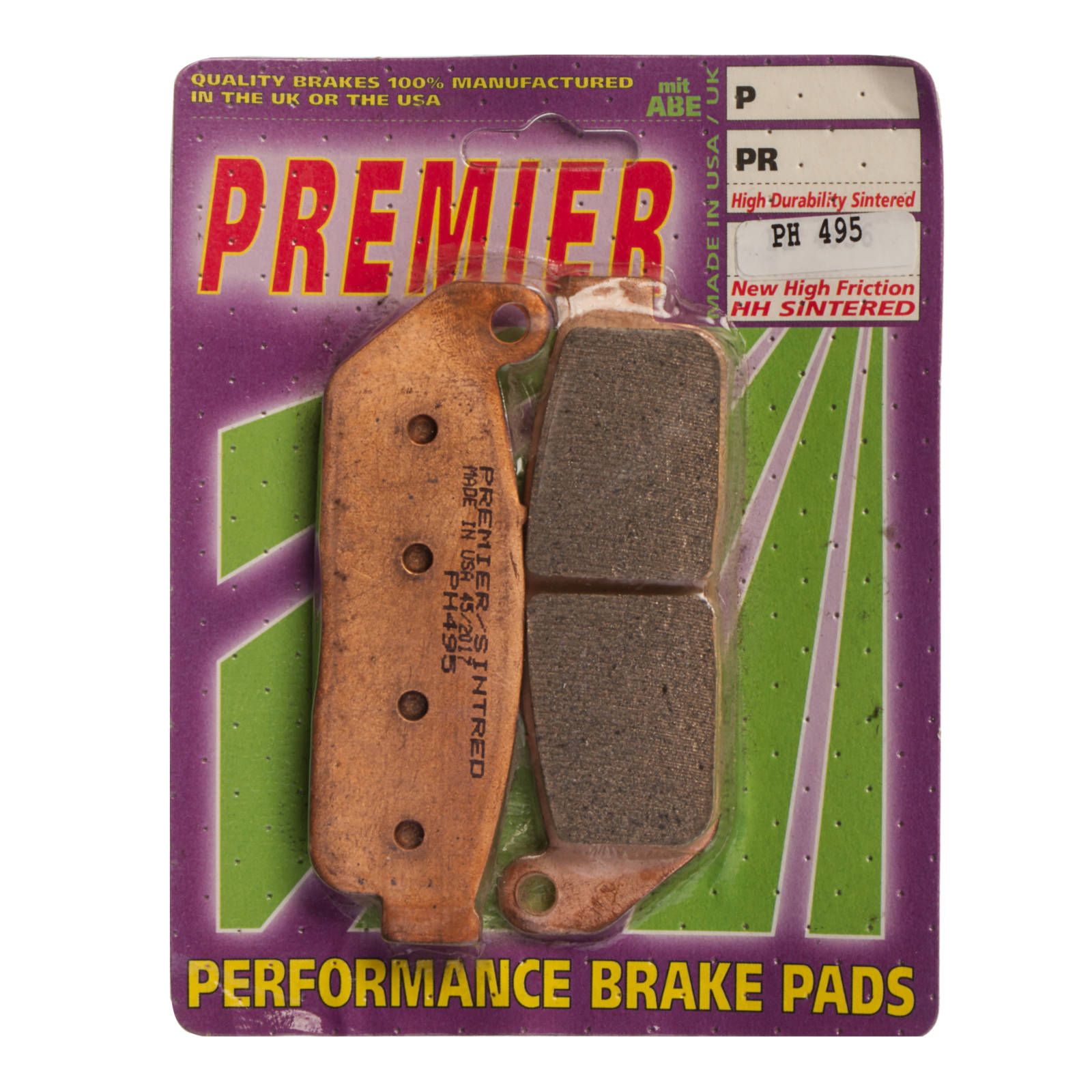 PREMIER BRAKE PADS HI-PERF SINT PH495 - INDIAN - Image 1