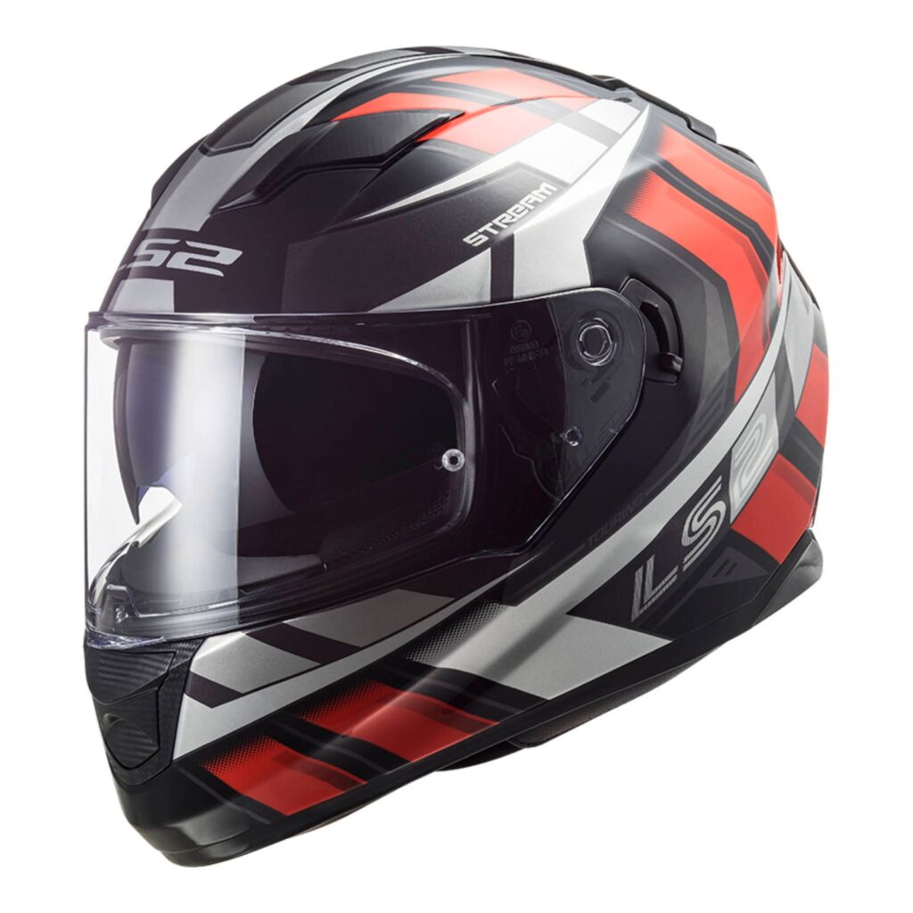 LS2 FF320 Stream Loop RoadHelmet Black/Red
