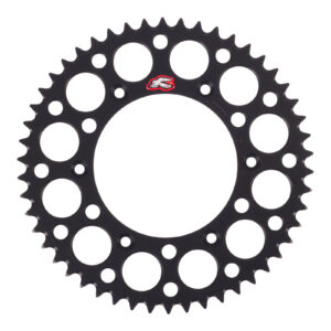 Renthal Sprocket Rear Black 50T Alloy 7075 T6 Grooved - Image 1
