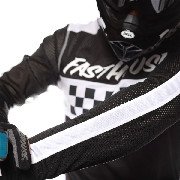 Fasthouse Grindhouse Waypoint Motocross Jersey Black/White
