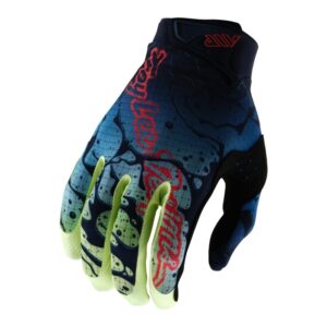Troy Lee Designs Air Drip Glo Motocross Gloves Tellow/Dark Navy - Image 1