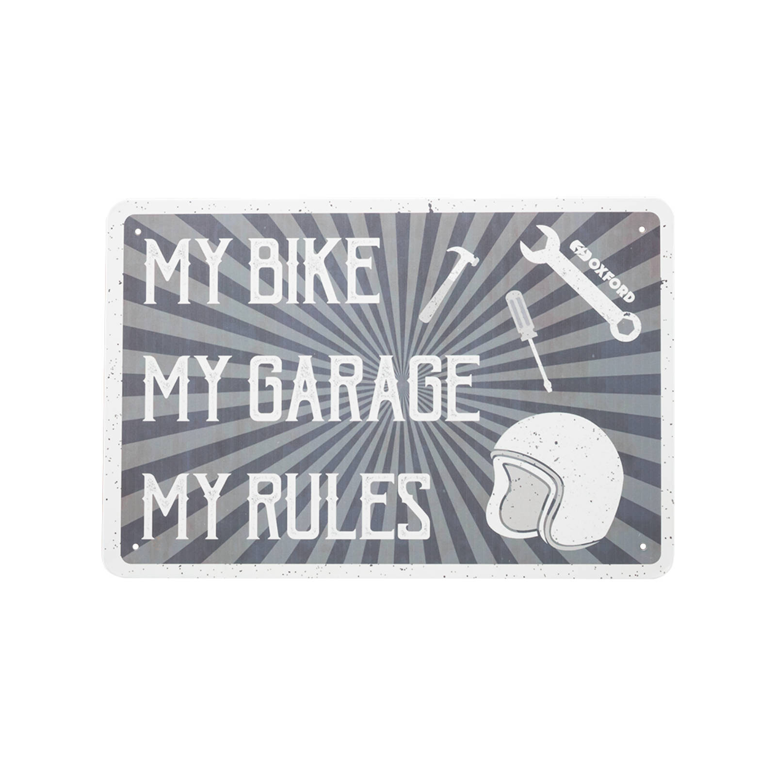 Oxford Garage Metal Sign: My Rules - Image 1