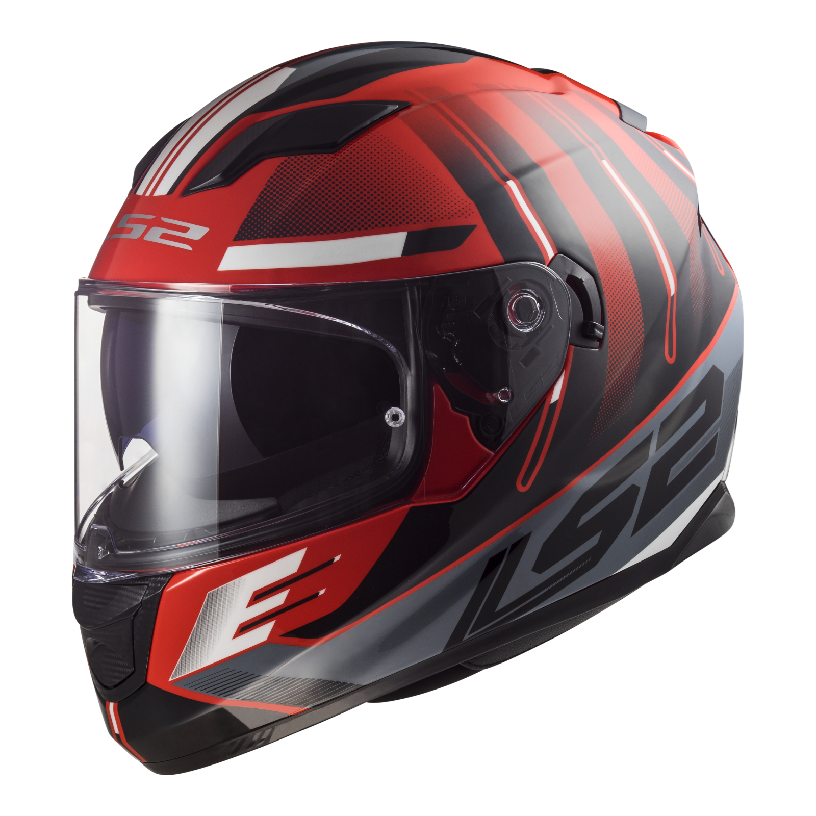 LS2 FF320 Stream Evo Road Helmet Shadow Red/White - Image 1