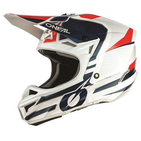 Motocross Helmet Oneal Sleek White/Black/Red