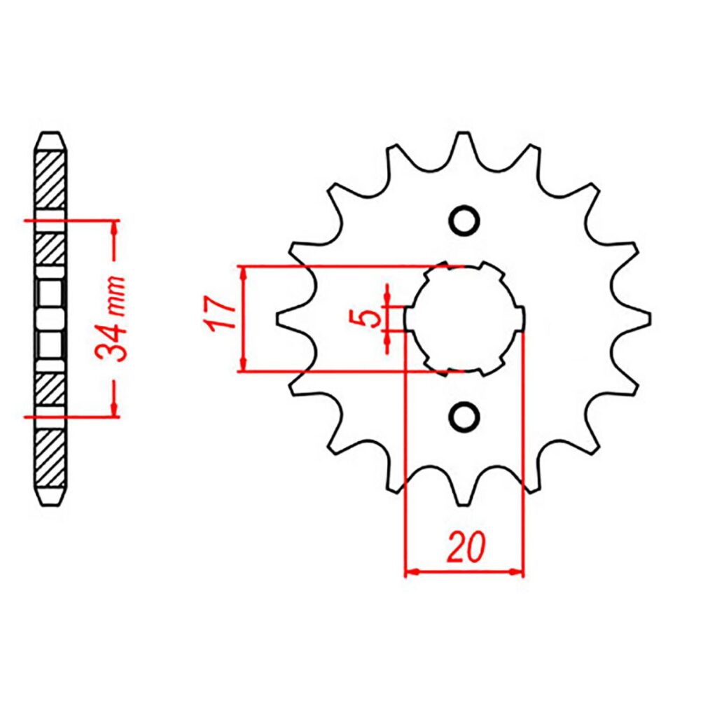 SPKT FRONT OE STEEL 1263 12T #428
