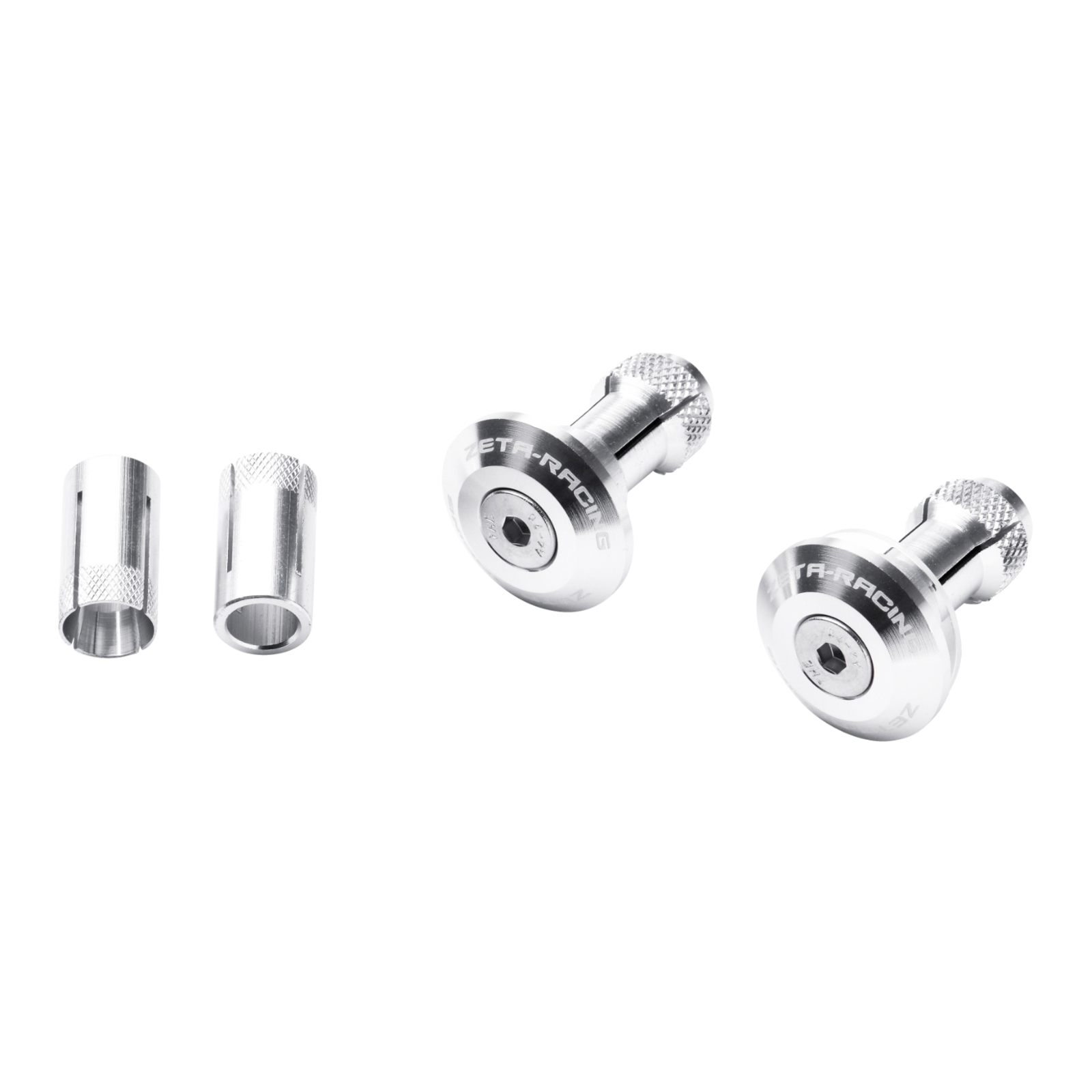 Zeta Bar End Plug 29mm 2pcs - Silver - Image 1