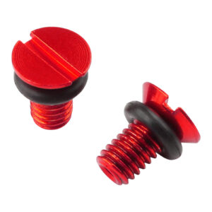 Zeta Front Fork Air Valve Cap Screw WP - Red 2pcs - Image 1