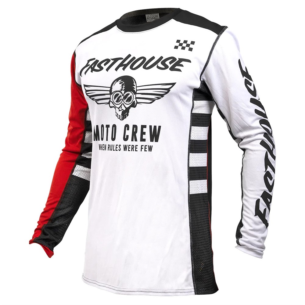 Fasthouse Youth Grindhouse Factor Motocross Jersey White/Black