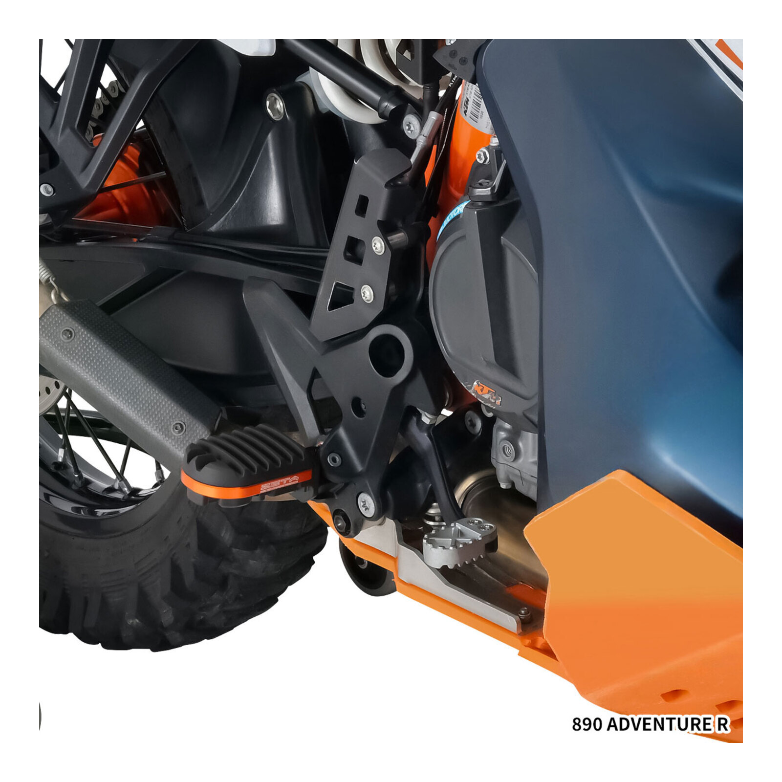 Zeta Adventure Foot Pegs KTM – Orange - Image 9
