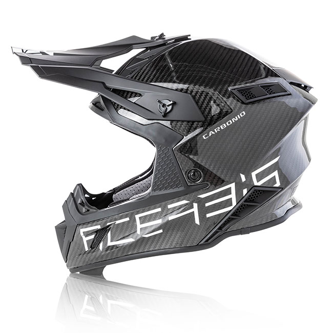 Acerbis Steel Carbon Motocross Helmet Black Silver