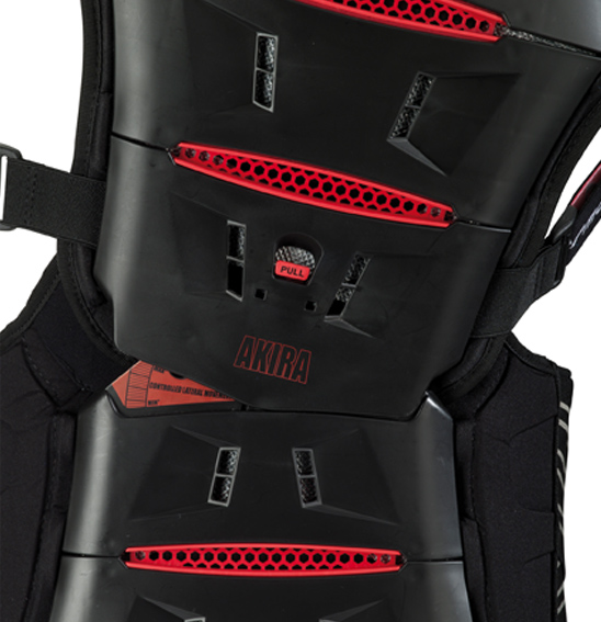 AKIRA 7 CLM SMART BACK GUARD HINGED Blk/red S/M