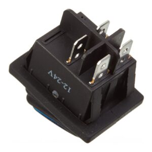 WHITES 12V ROCKER SWITCH ON-OFF BLU WATERPROOF 30X22 RECTANG - Image 2