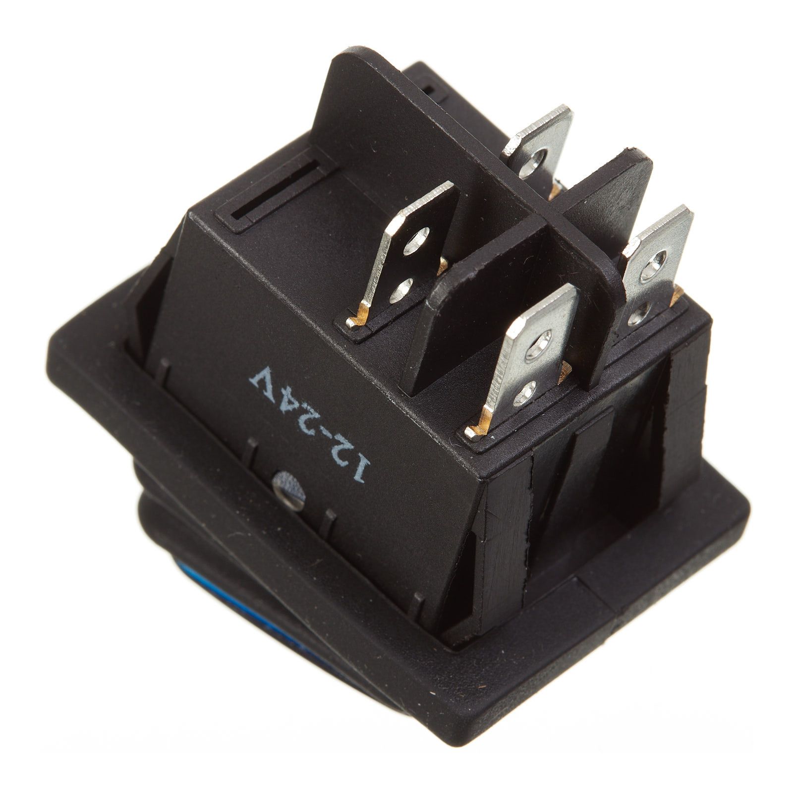 WHITES 12V ROCKER SWITCH ON-OFF BLU WATERPROOF 30X22 RECTANG - Image 2
