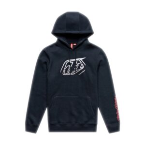 Troy Lee Designs Badge Pullover Hoodie Black/Grey - Image 1