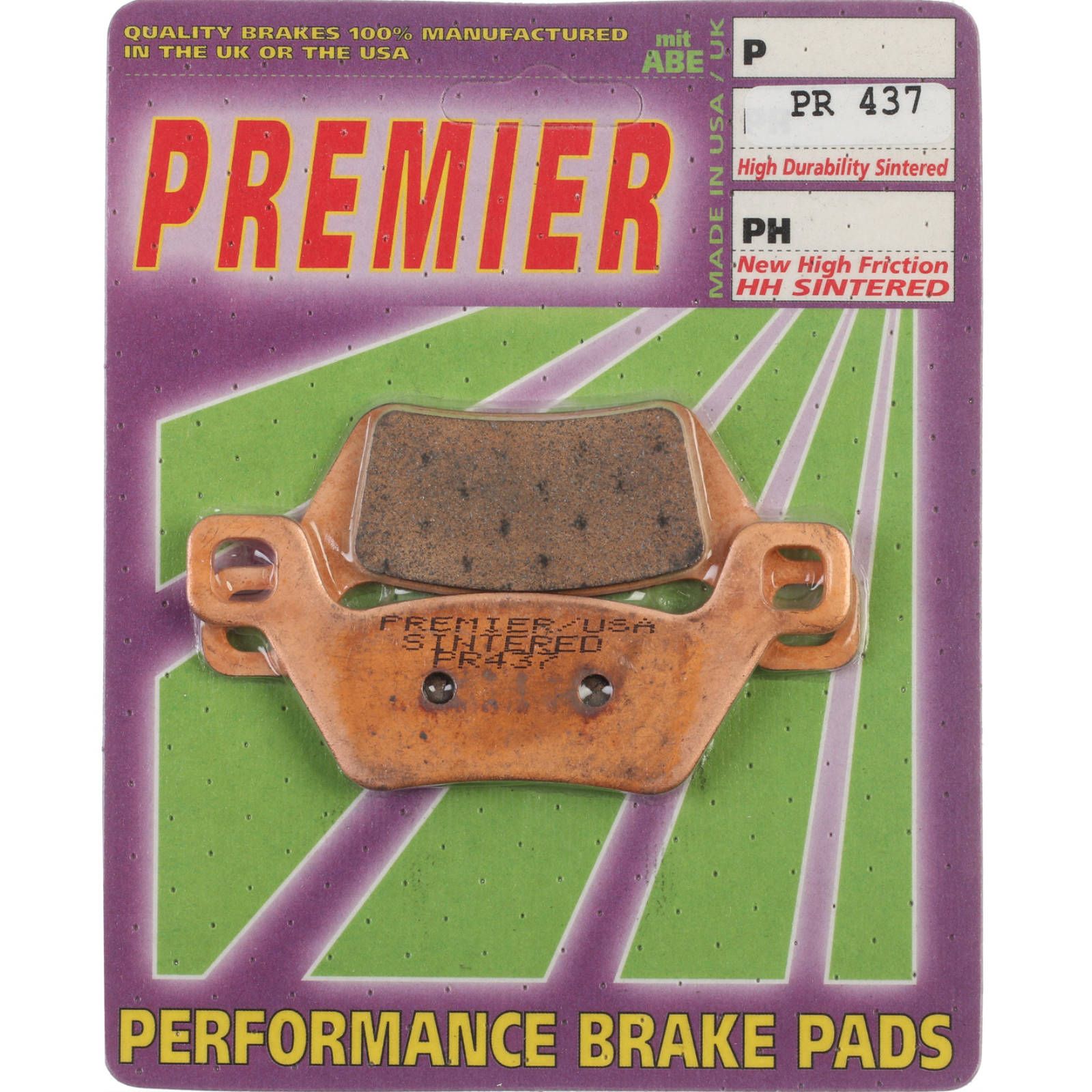 PREMIER BRAKE PADS FULL SINTERED MOTO X KYMCO ATV Rr - Image 1