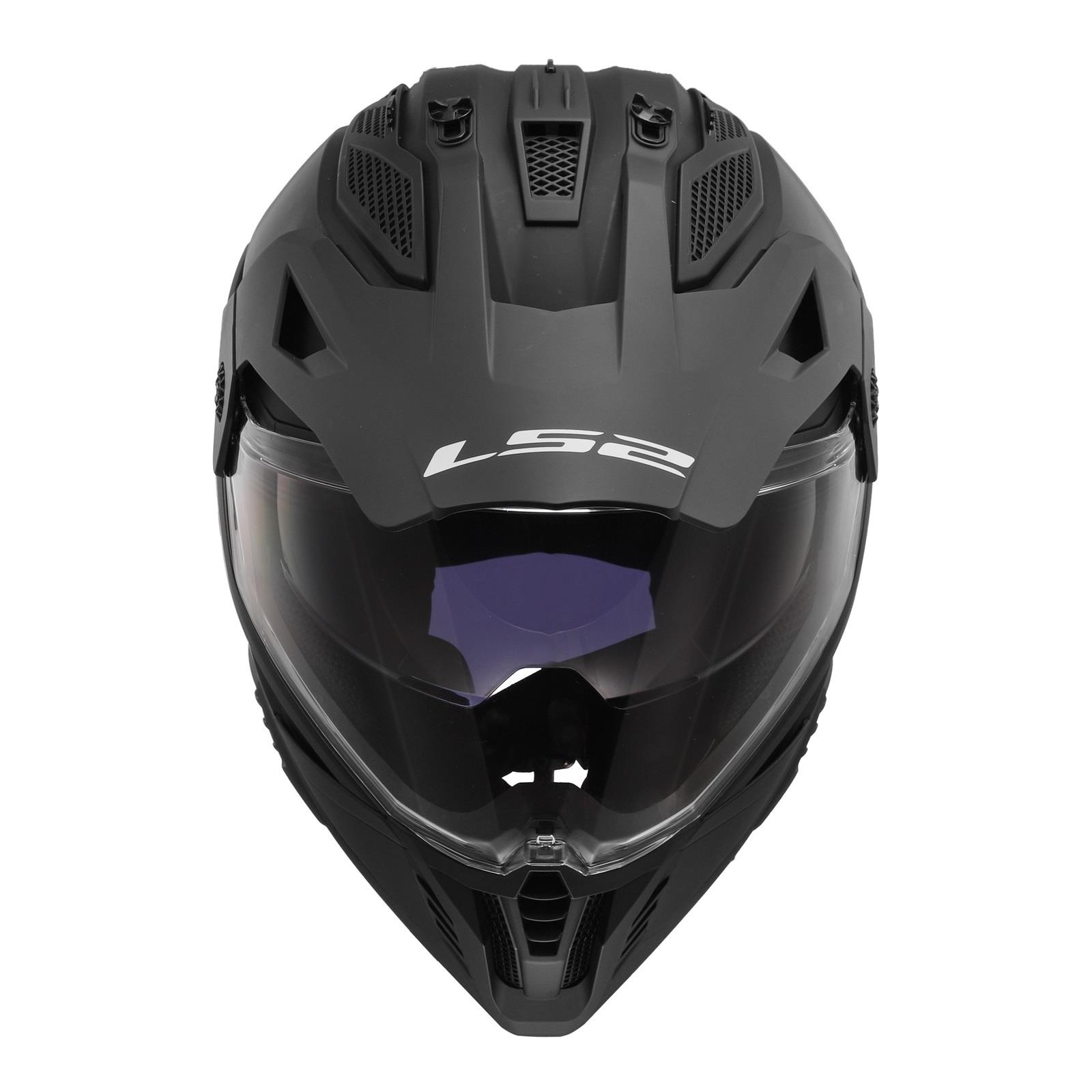 LS2 MX702 Pioneer II Adventure Helmet Matte Black - Image 3