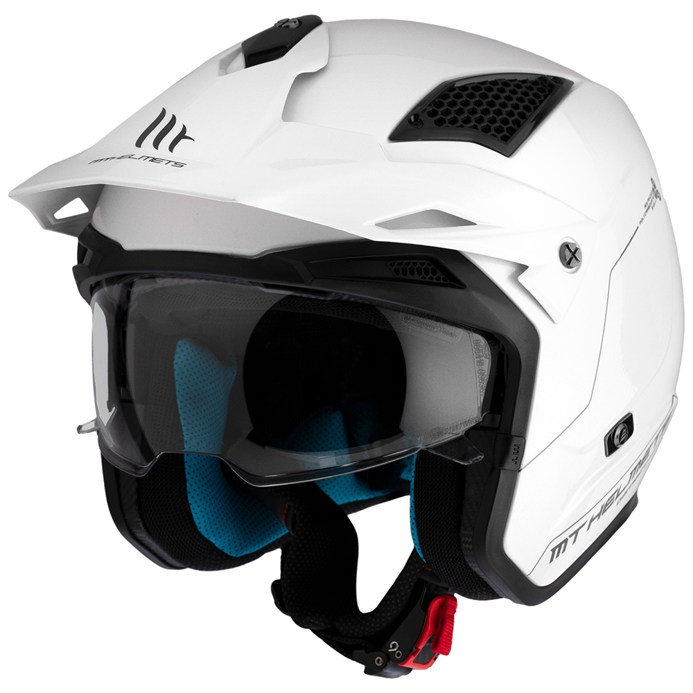 MT District SV S Trials Helmet Gloss White