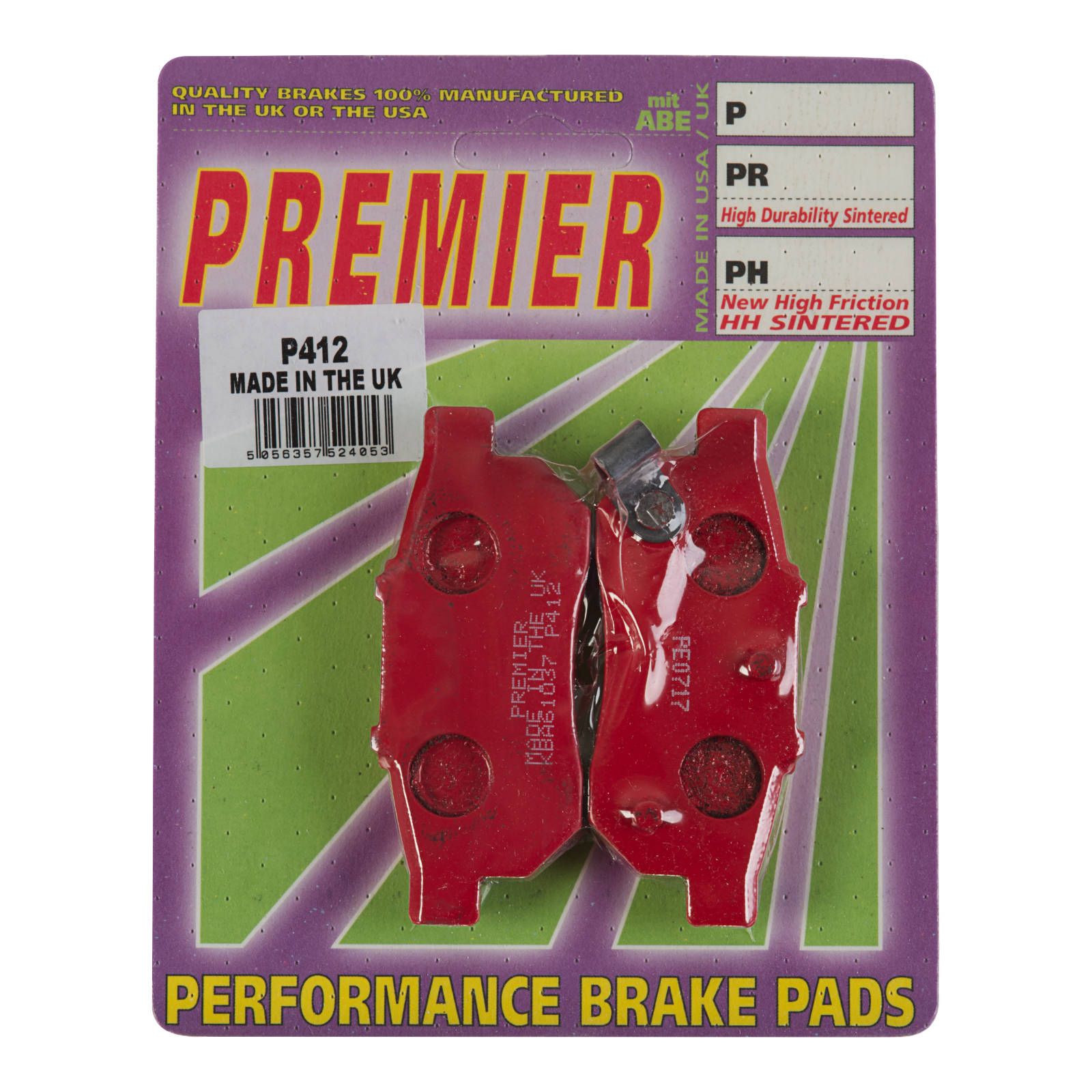 PREMIER BRAKE PADS P412 - HON - Image 1