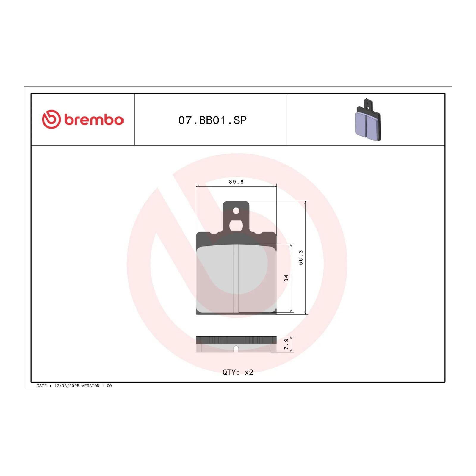 Brembo Brake Pad - Sintered Rear - Image 2