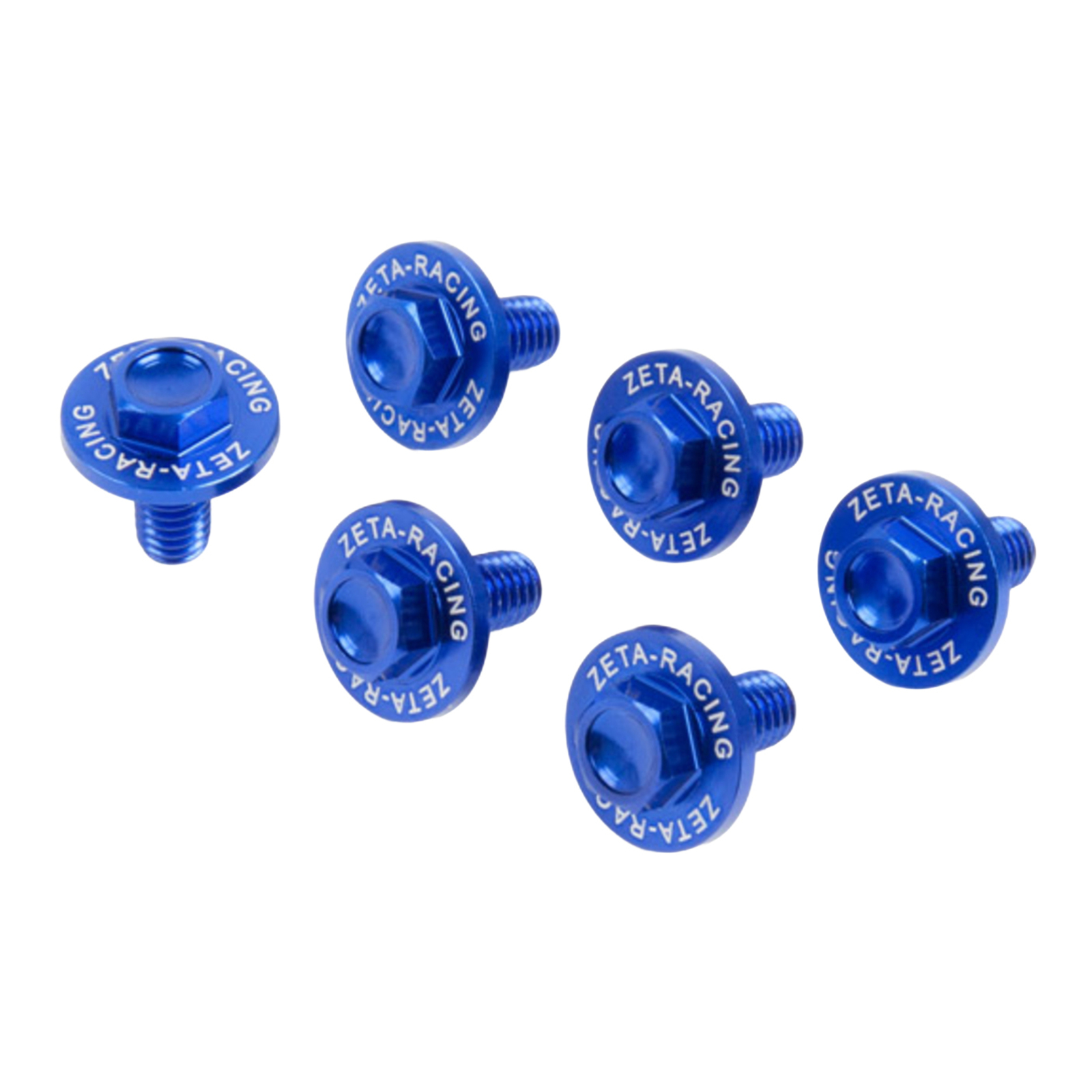 Zeta Fork Guard Bolt Set (6-Piece) - Kawasaki - Blue - Image 3