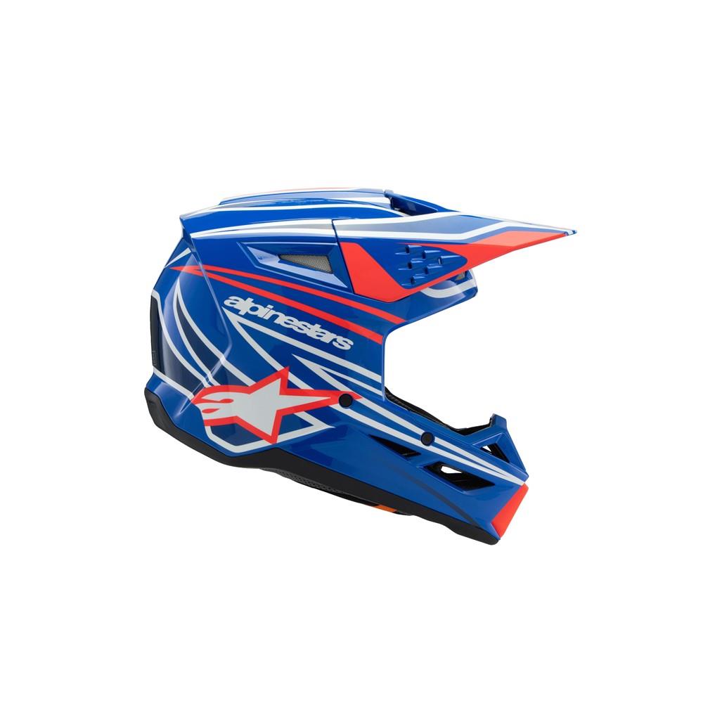 Alpinestars S-M3 Youth Motocross Helmet Wurx Blue/Red/White/Black Gloss