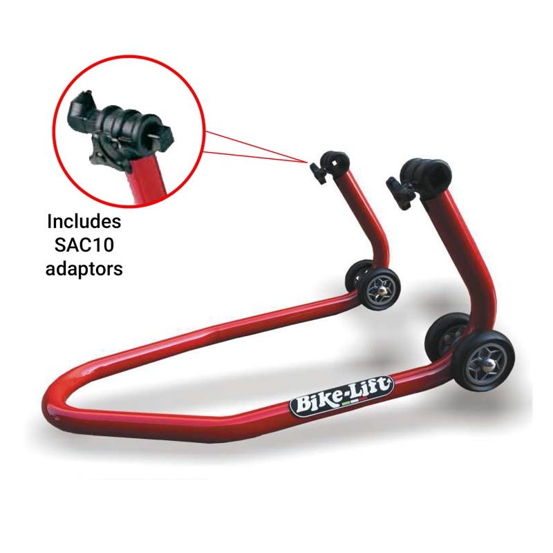FRONT ADJUSTABLE STAND RED WITH SAC10 UNDERFORK ADAPTORS