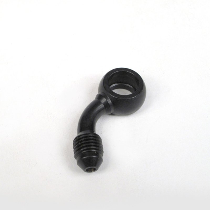 WHITES BRAKE - 10mm BANJO - 45Deg@90 - STEEL BLK