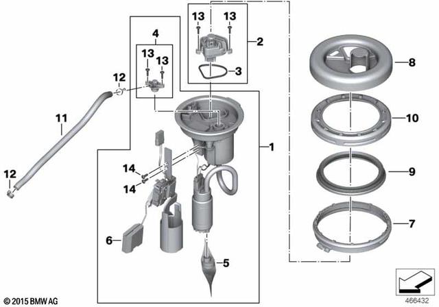 BMW Fuel Pump Unit With Lever Sensor