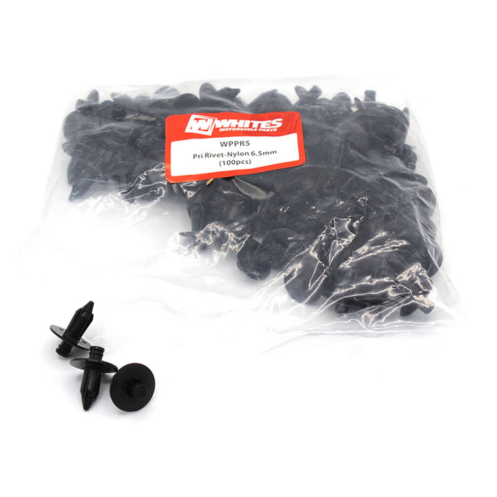 WHITES PRY RIVET - NYLON 6.5MM -PKT / 100PCS - Image 2