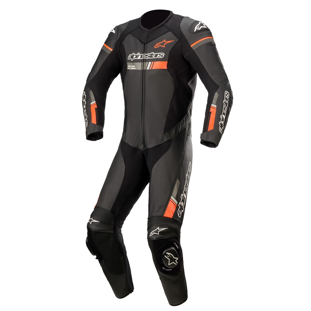 Alpinestars GP Force Chaser 1 Piece Suit Black/Red Fluro