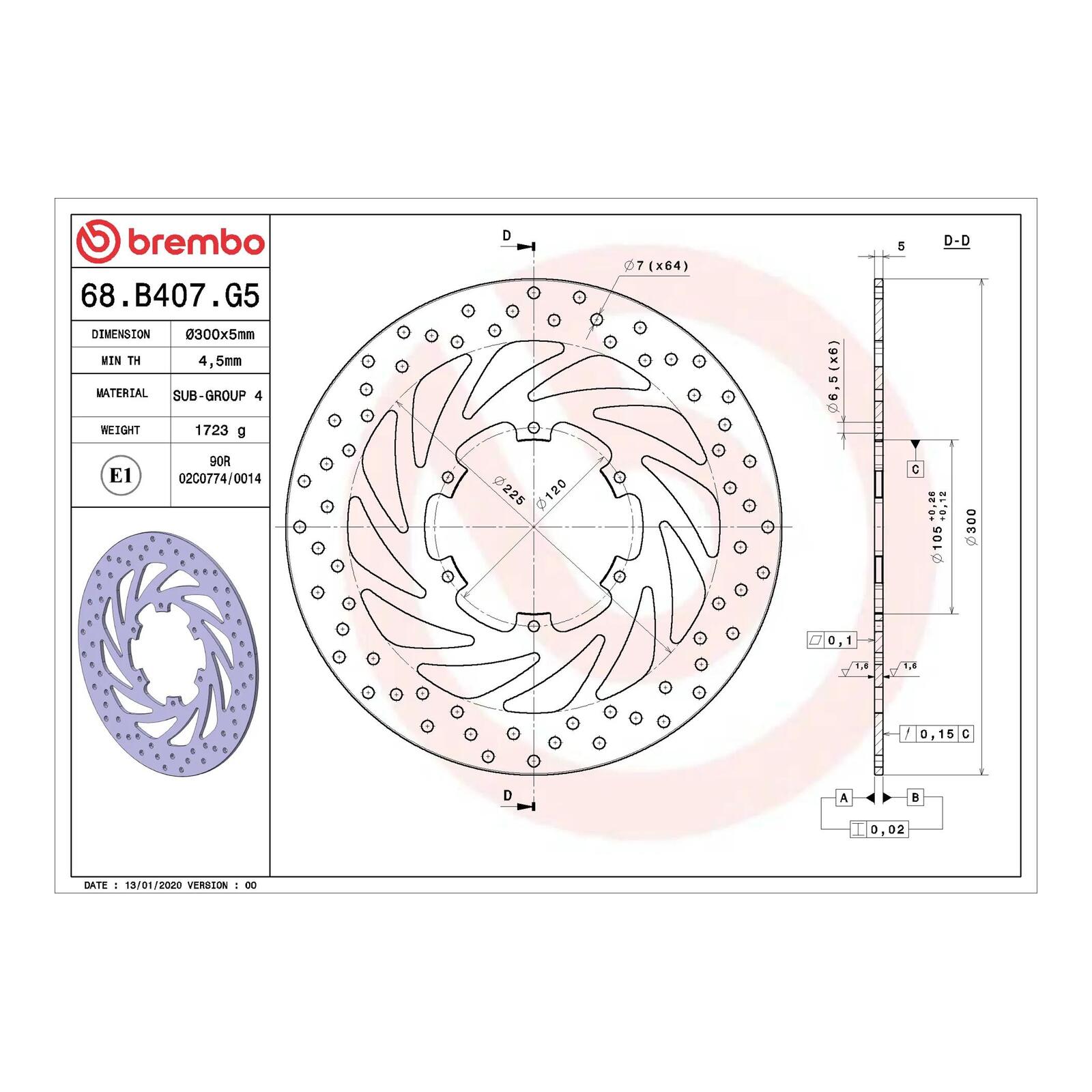 Brembo Brake Disc - BMW F650GS Front - Image 2