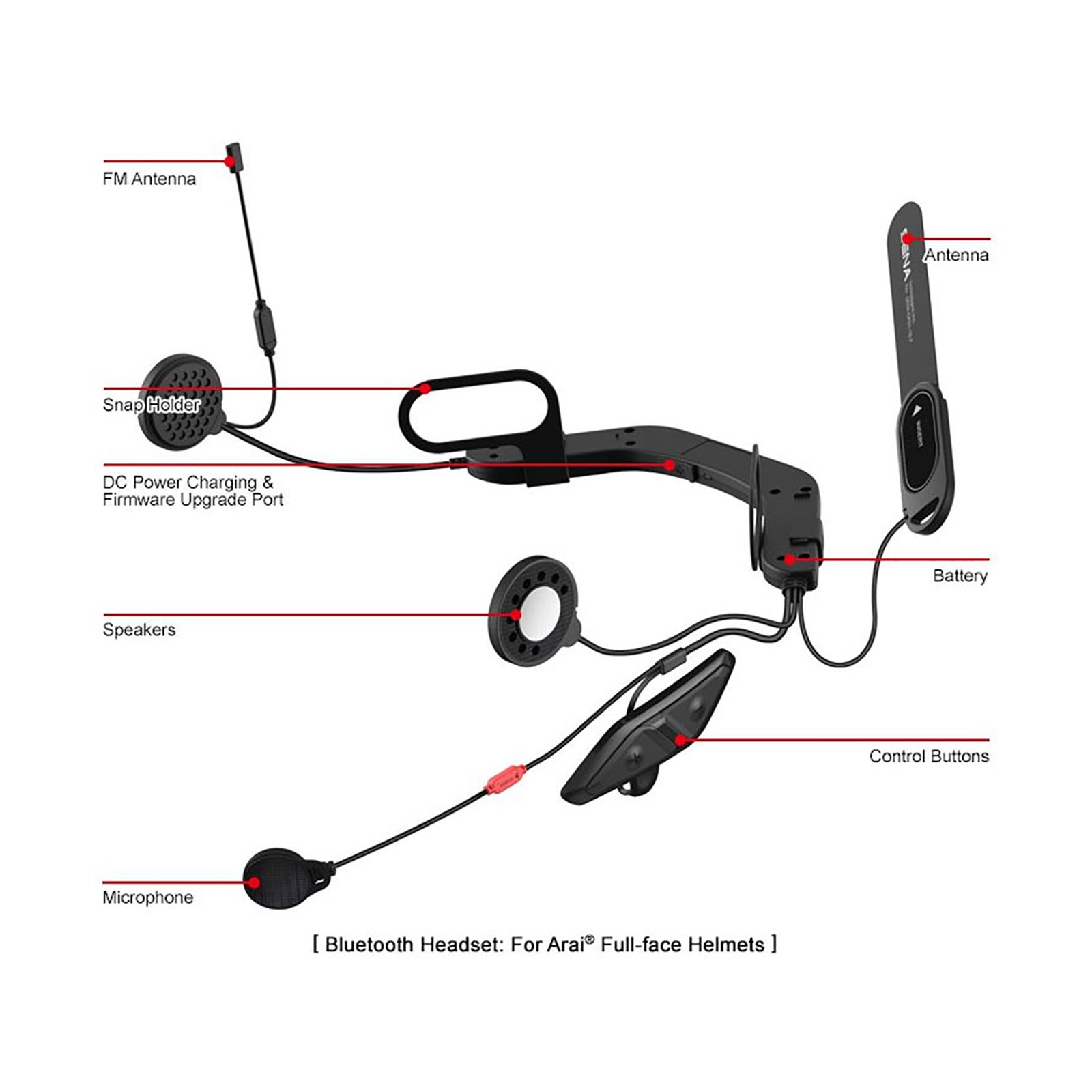 Sena Shoei Intercom (Single) for ARAI (10U-AR-11) - Image 2
