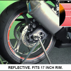 KEITI NON-REFLECTIVE WHEEL 3 STRIPE [RED/WHITE/FLURO GREEN] NS - Image 9