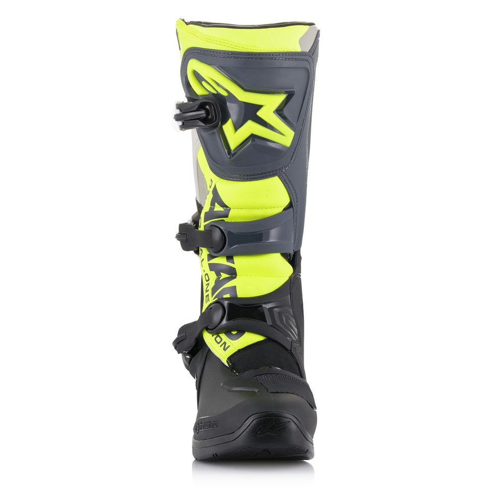 Alpinestars Tech-3 Motocross Boots Black/Cool Grey/Yellow Fluro