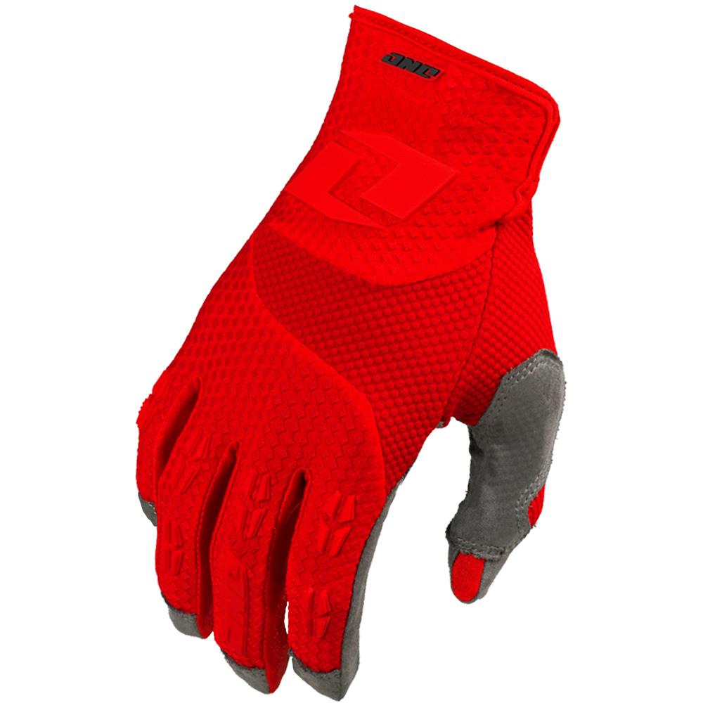 One Industries X187 Motocross Gloves Halt Red