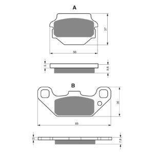 BRAKE PADS GOLDFREN OFFROAD RACING GF091 - K5 ( PR102 ) - Image 1