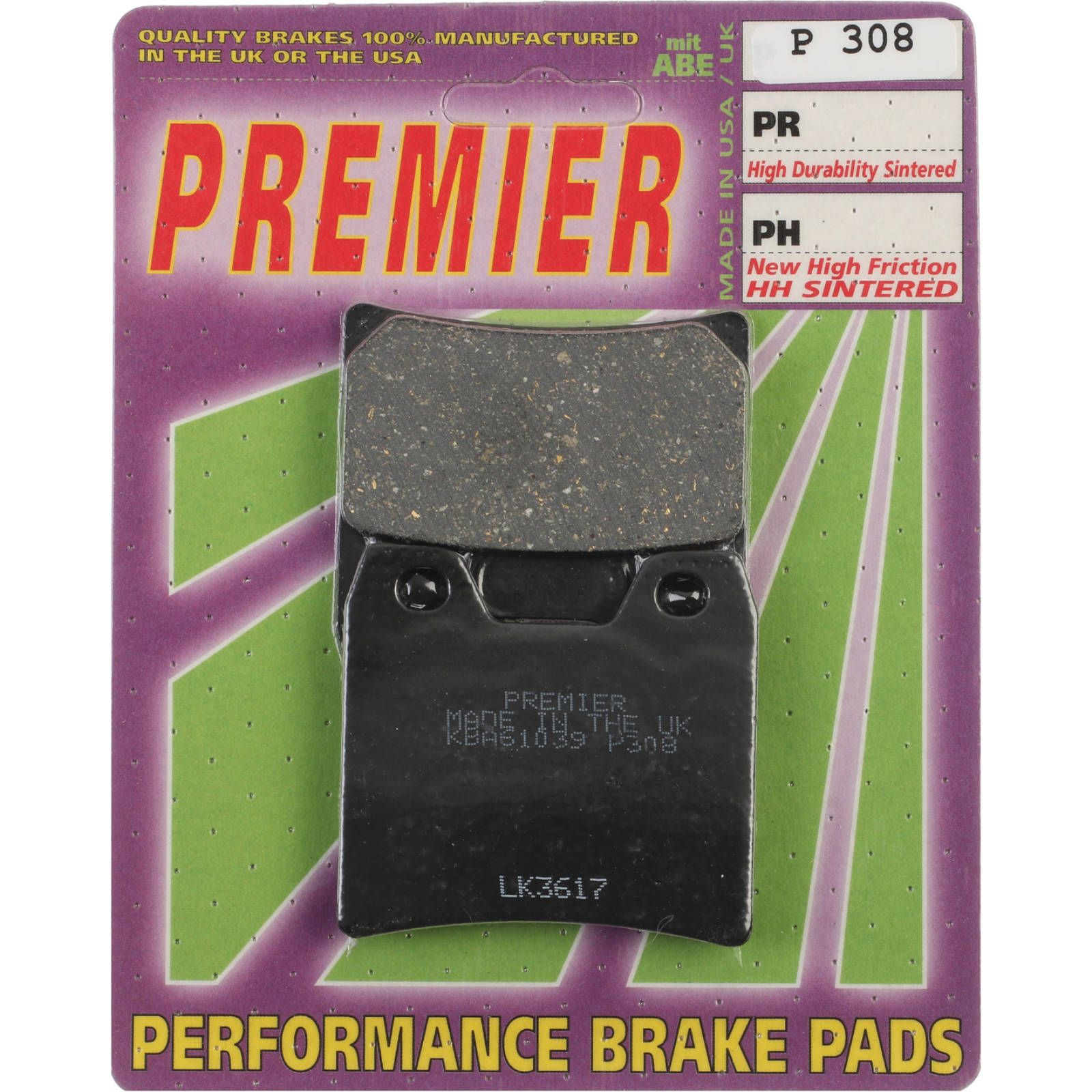 PREMIER BRAKE PADS P308 - YAM - Image 1