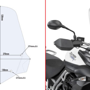 GIVI SCREEN TRIUMPH TIGER 800/XC/XR '11-17. 17cm TALLER - Image 1