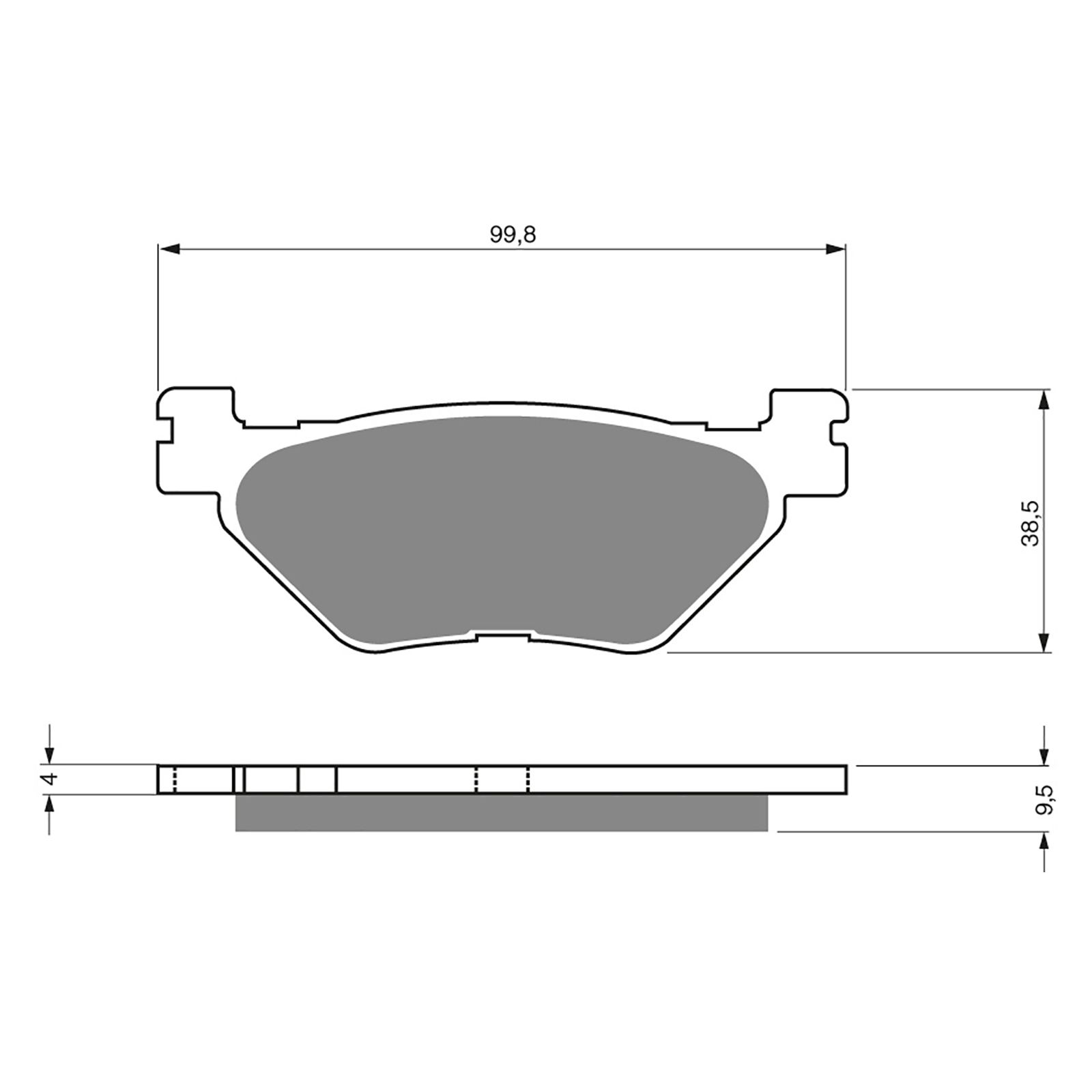 BRAKE PADS GOLDFREN SINTERED SPORTS GF165 - S3 ( PH322 ) - Image 1