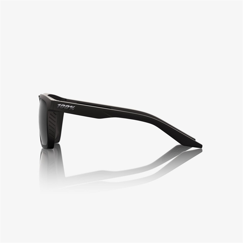 100% Renshaw Soft Tact Black Sunglasses Smoke Lens